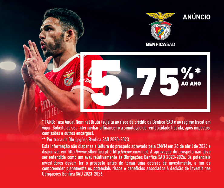 Obrigações Benfica SAD 2023 2026 Para Mim Crédito Agrícola